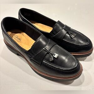 Clarks Westlynn Bella Women's Leather Lug Sole Loafers Size 11